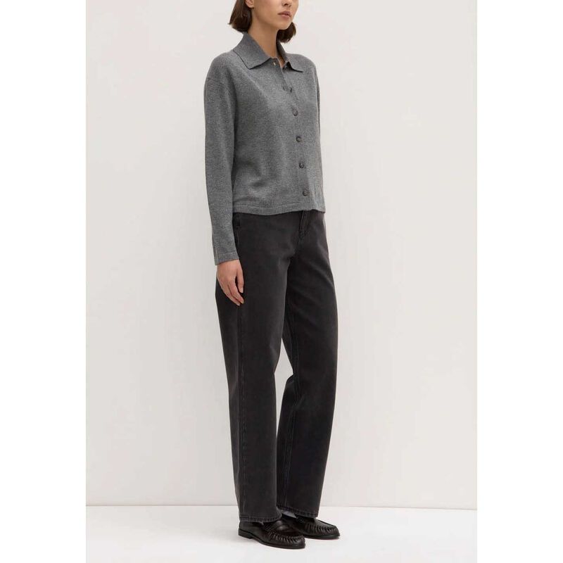 Assembly Label Wool Cashmere Knit Cardigan Grey Marle image number 3